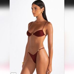 Sommer Swim-Lia Ribera Brazilian Bikini Bottom-Size S